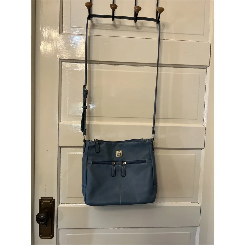Stone Mountain Faux leather Crossbody Blue Purse Bag